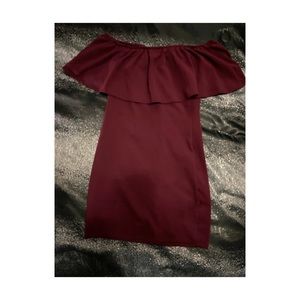 Burgundy  mini dress